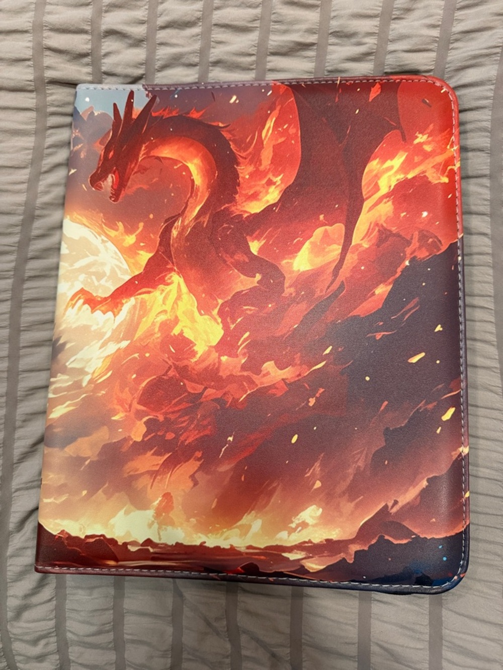Fiery Dragon Zip Collect Card Case - Red & Orange Pokemon